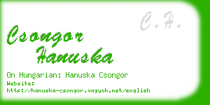 csongor hanuska business card